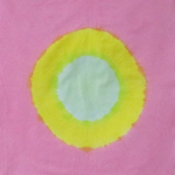 画像1: WA3淡いピンク×黄色×淡いグリーン50cmx50cm_076a (1)