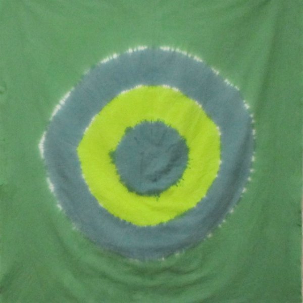 画像1: WA3緑×深緑×黄緑×深緑100cmx100cm_096100 (1)